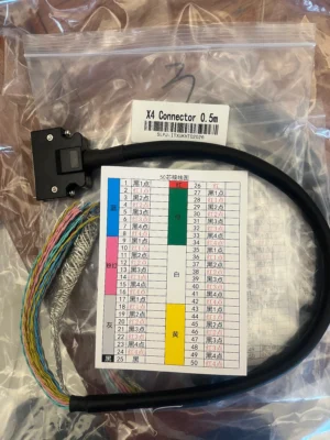 IO Signal Control Cable, A4 A5 A6 Series Servo Drive X4 Plug 50 Pin DVOP4360